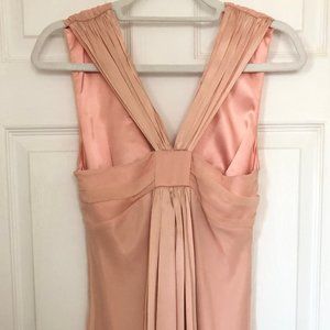 Pink Satin and Chiffon Cocktail Dress